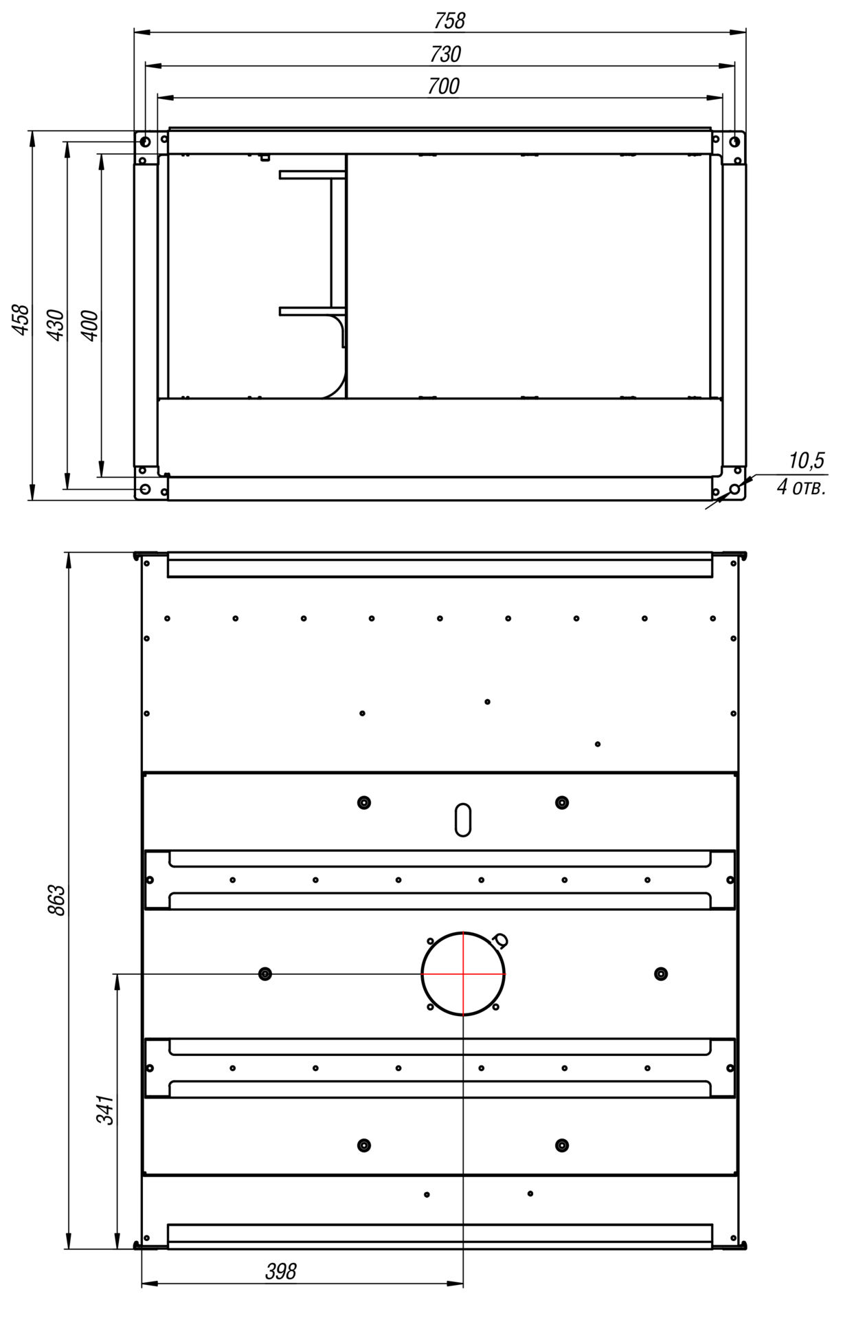 чертеж ВКП-Б 70-40-4E